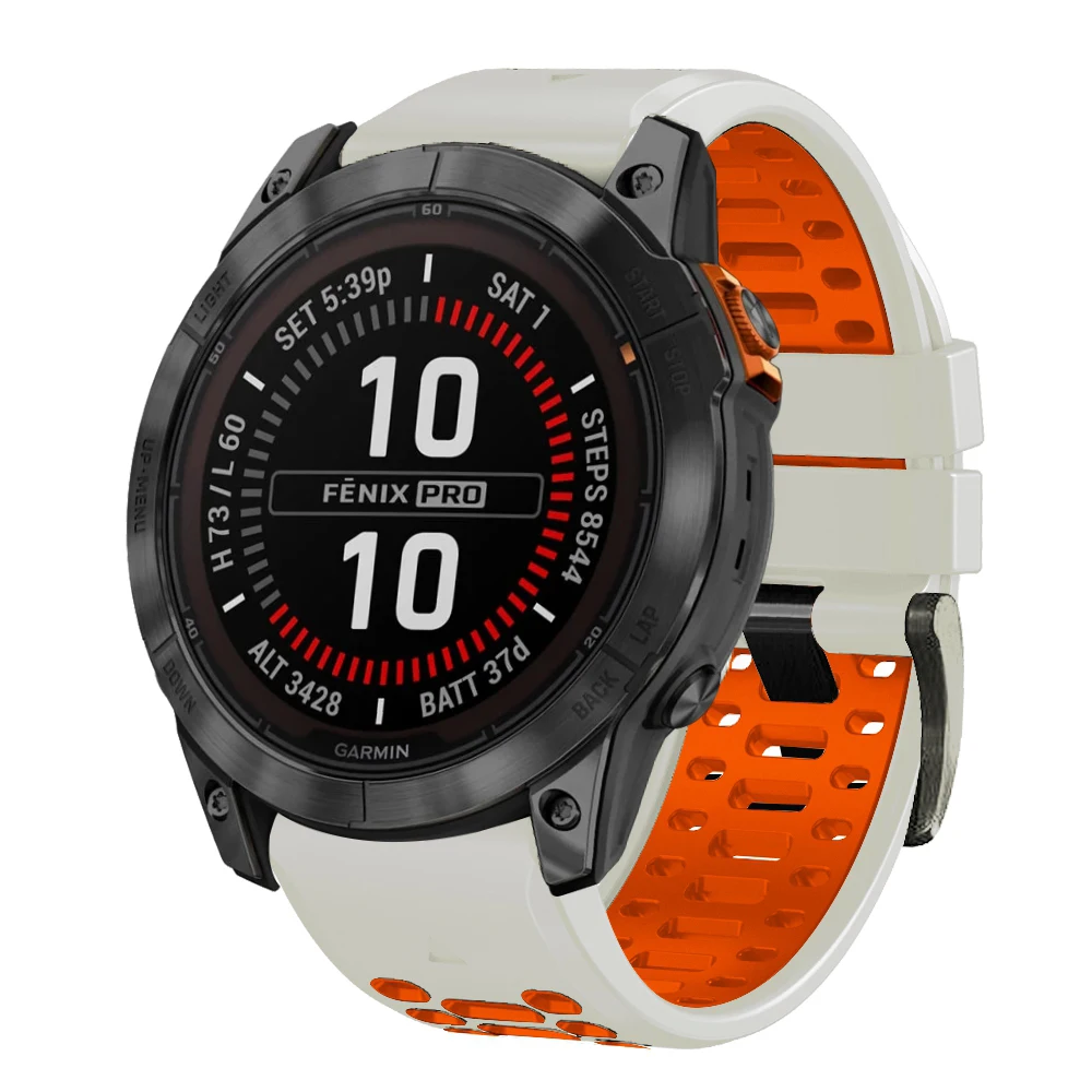 QuickFit 22 mm 26 mm atmungsaktives Sport-Silikonarmband für Garmin Fenix 7X 7 Pro 6X 6 5 5X Plus/Epix 2 47 mm 51 mm Armband-Uhrenarmbänder – Detail 32