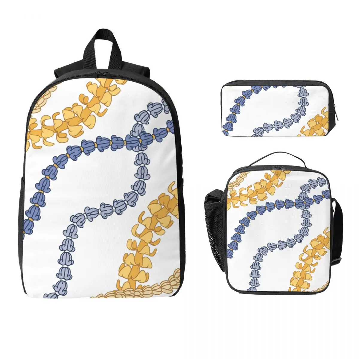 

Puakenikeni Royalty Backpack Student Boys Girls BookBag School Bag Laptop Shoulder Bags 3ps Insulated Lunch Bag Pencil Case