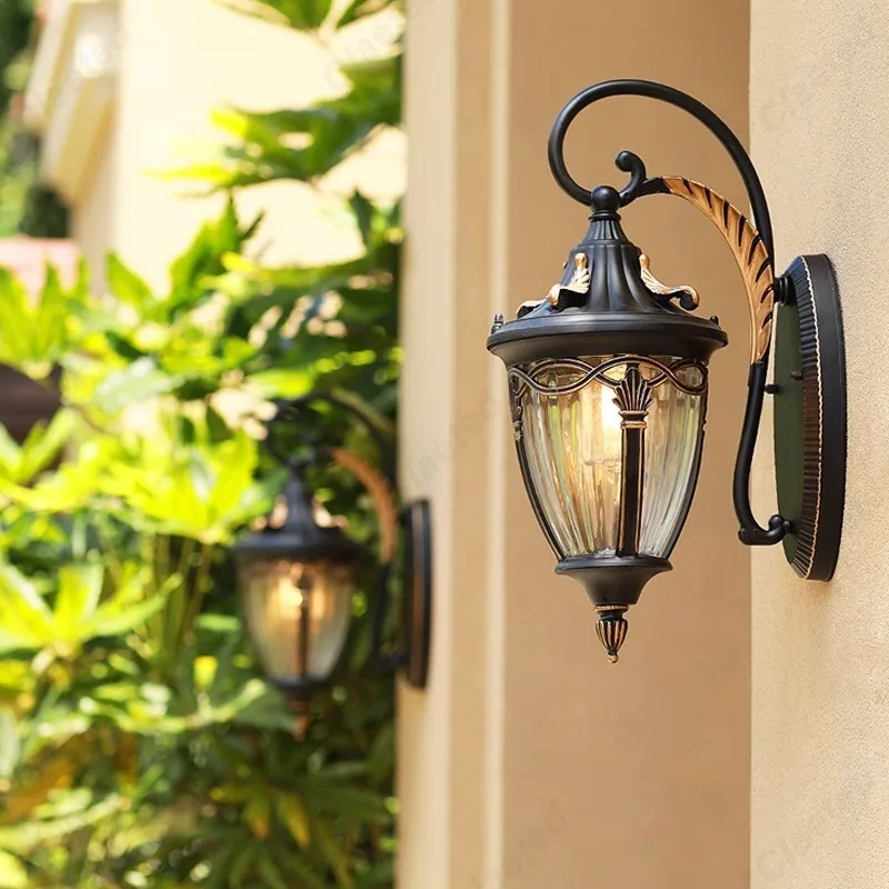 European-style New LED Outdoor Waterproof Wall Lamp Villa Courtyard Garden Terrace Fence Door External Wall Lighting