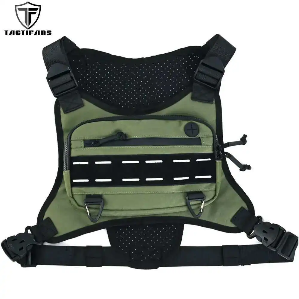 Bolsa táctica para el pecho, bolsas para el pecho para correr, soporte reflectante para teléfono móvil, chaleco ligero impermeable para escalar deporte y cazar