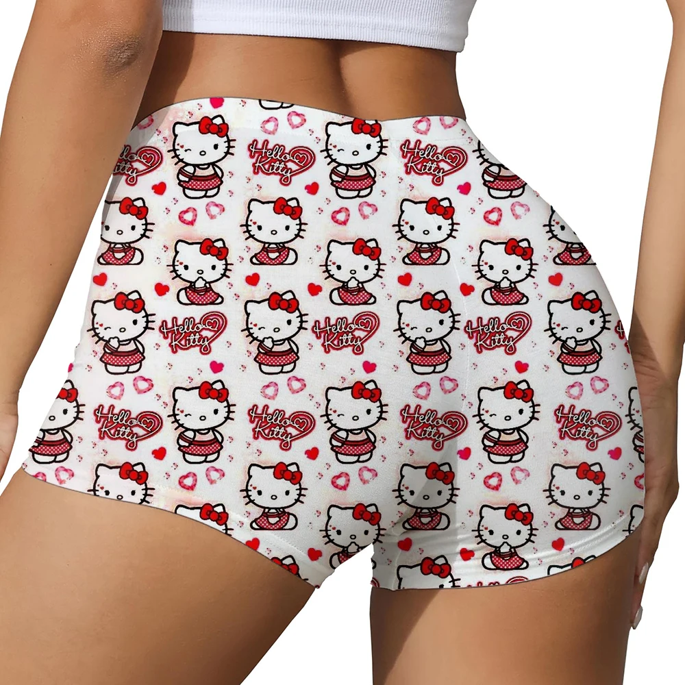 Dames Hello Kitty print Workout Yoga Shorts Naadloze Fitness Scrunch Butt Running Sportlegging Shapewear Trainingsbroek
