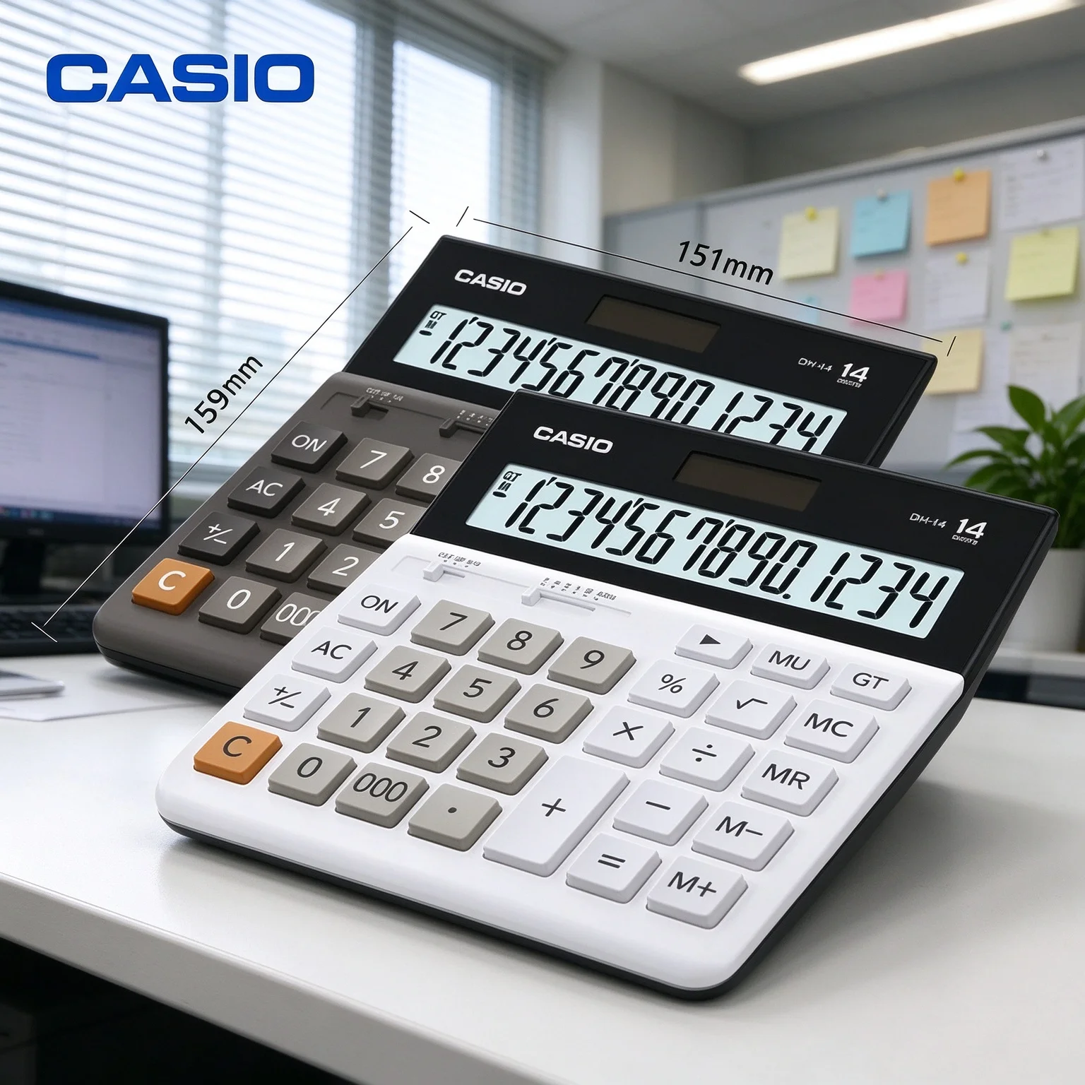 Casio DH12/14 Commercial Calculator Easy To Read Digits Stable Operation For Retail Store Daily Checkout MX12/120 AX12/120