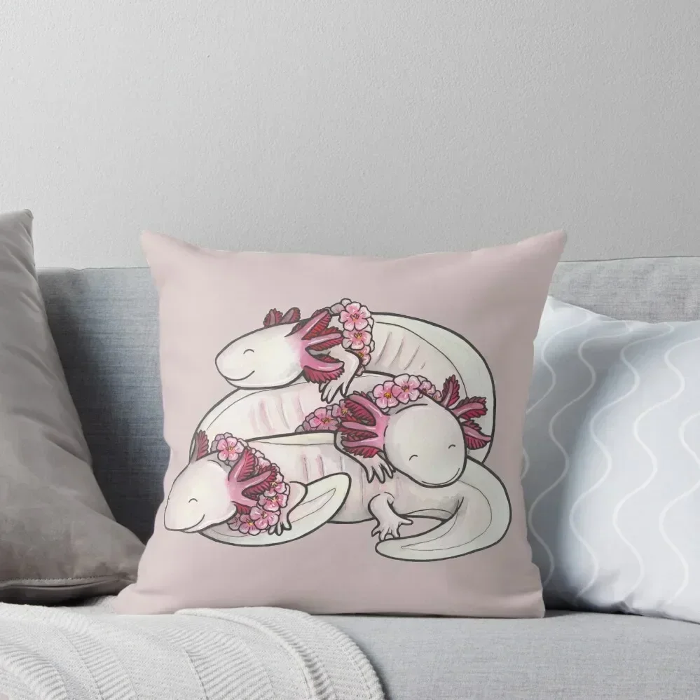 

Sleeping pile of axolotls Throw Pillow Cushion Cover For Sofa Cushion Cover Luxury Pillows Aesthetic pillow