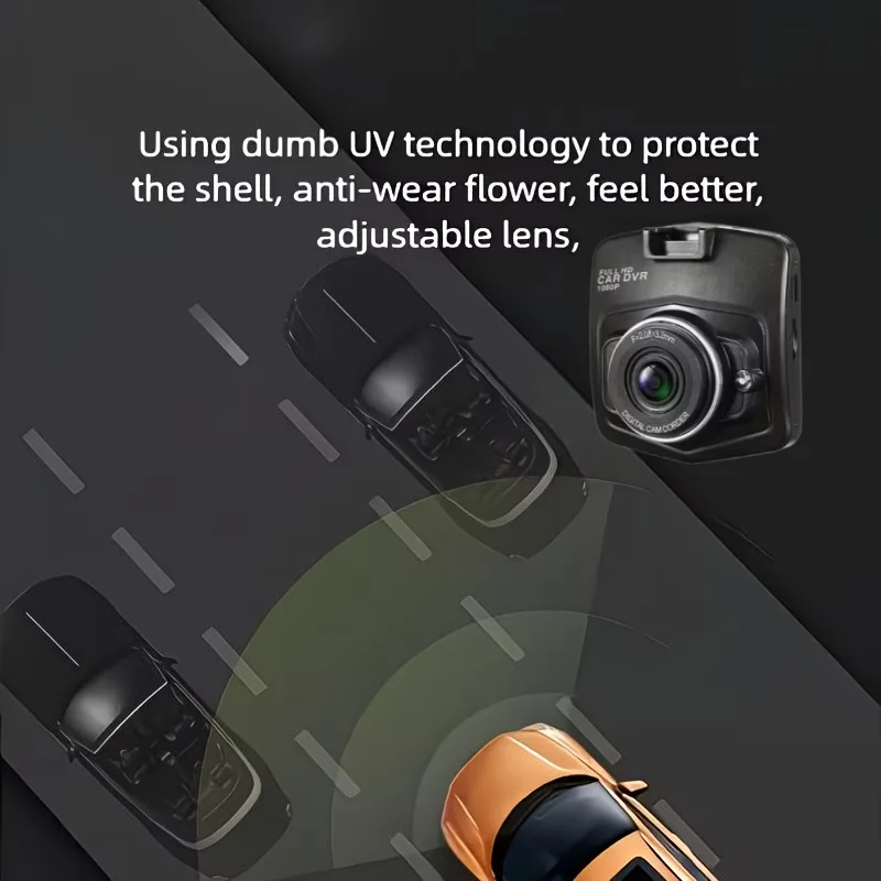 1080P Full HD Dash Cam, 2.4 Inch Screen Car DVR Camera, Loop Recording, Motion Detection, Suction Cup Mount Vehicle Driving Recorder