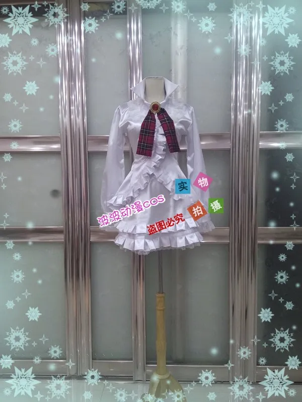 Tekken 6 Emilie de Rochefort Lili Cosplay Costume  White Custom Made Halloween Clothing