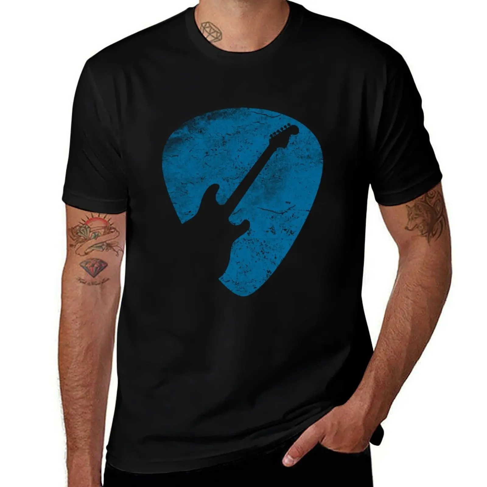 Electric Guitar Pick T-Shirt Light Athletic Short Sleeve Tee Shirt