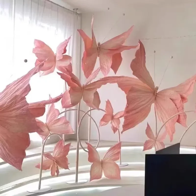 

Artificial Paper Flower Big Butterfly for Wedding Backdrop Home Decor Birthday Party Event Stage Window Display Layout Butterfly