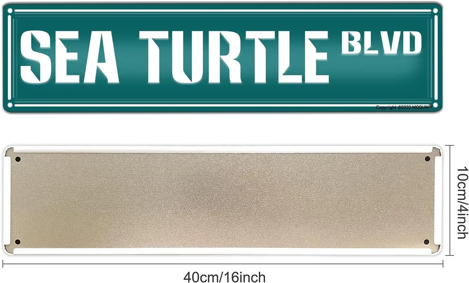 Sea Turtle Blvd Sign, Sea Turtle Sign, Sea Turtle Decor, Funny Wall Decor For Home Farmhouse Man Cave Bathroom Bar, Quality Meta