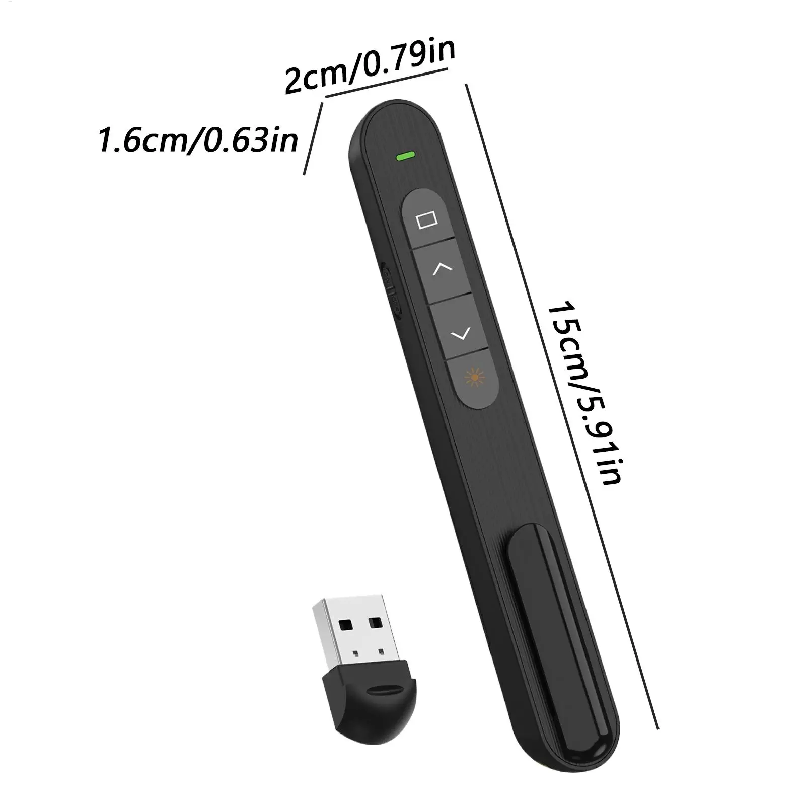 جهاز عرض تقديمي لاسلكي بتردد 2.4 جيجا هرتز، جهاز تحكم عن بعد USB محمول مع التحكم في مستوى الصوت لمدرسة عرض الفصول الدراسية