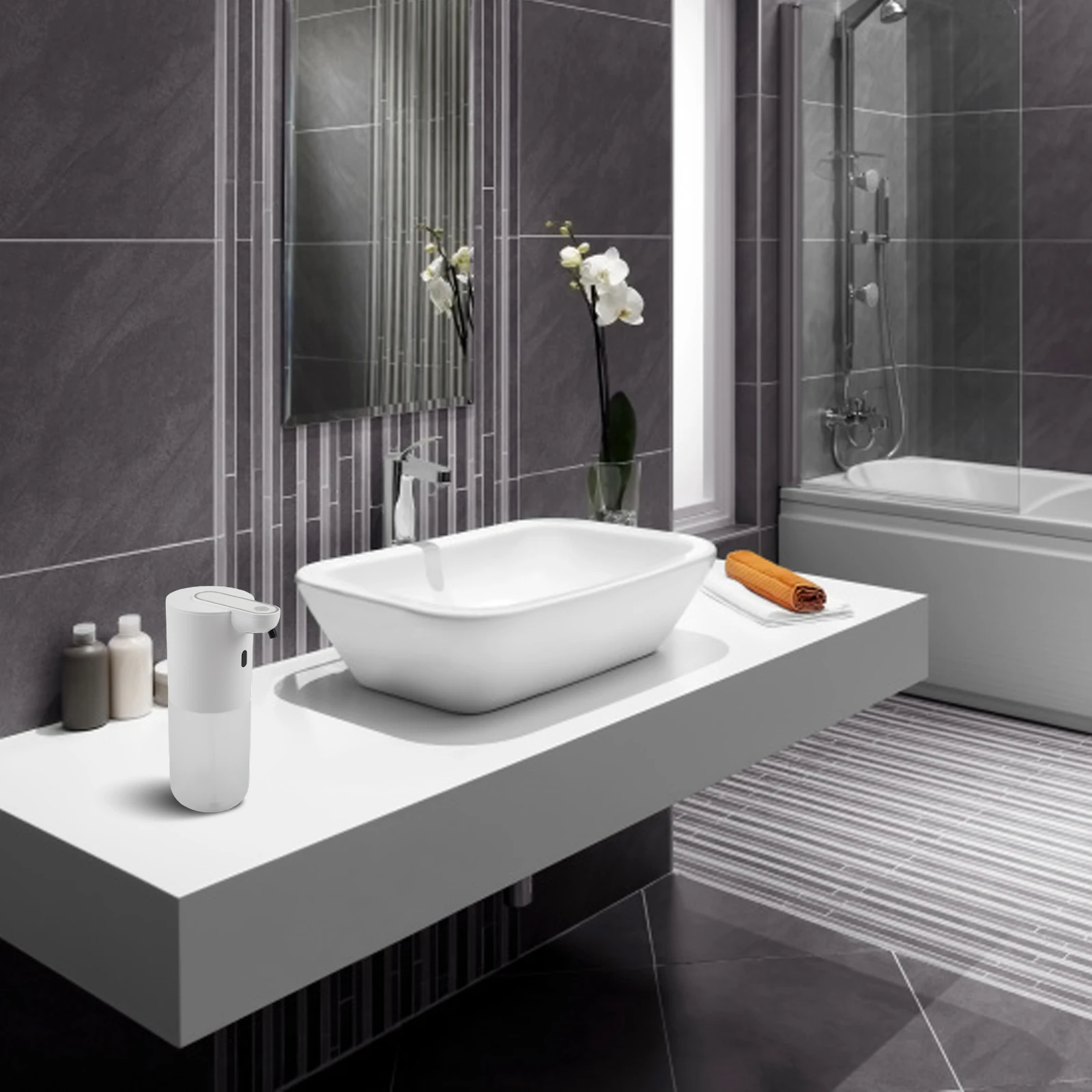 

Универсальное устройство для дозирования мыла Автоматический дозатор Четырехскоростной дозатор пены Белый бесконтактный дозатор пены