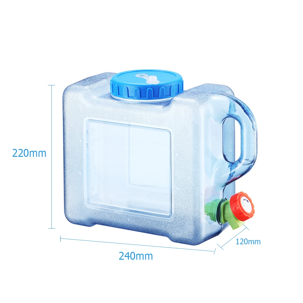 

5L Water Container with Faucet Camping Water Container Portable Multipurpose for Outdoor Hiking Travel Emergency