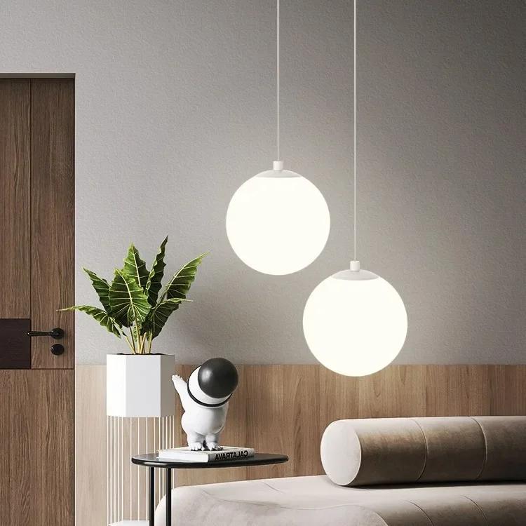New Modern Glass Ball LED Chandelier Nordic Room Decoration Bedhead Interior Dining Room Living Room Lighting