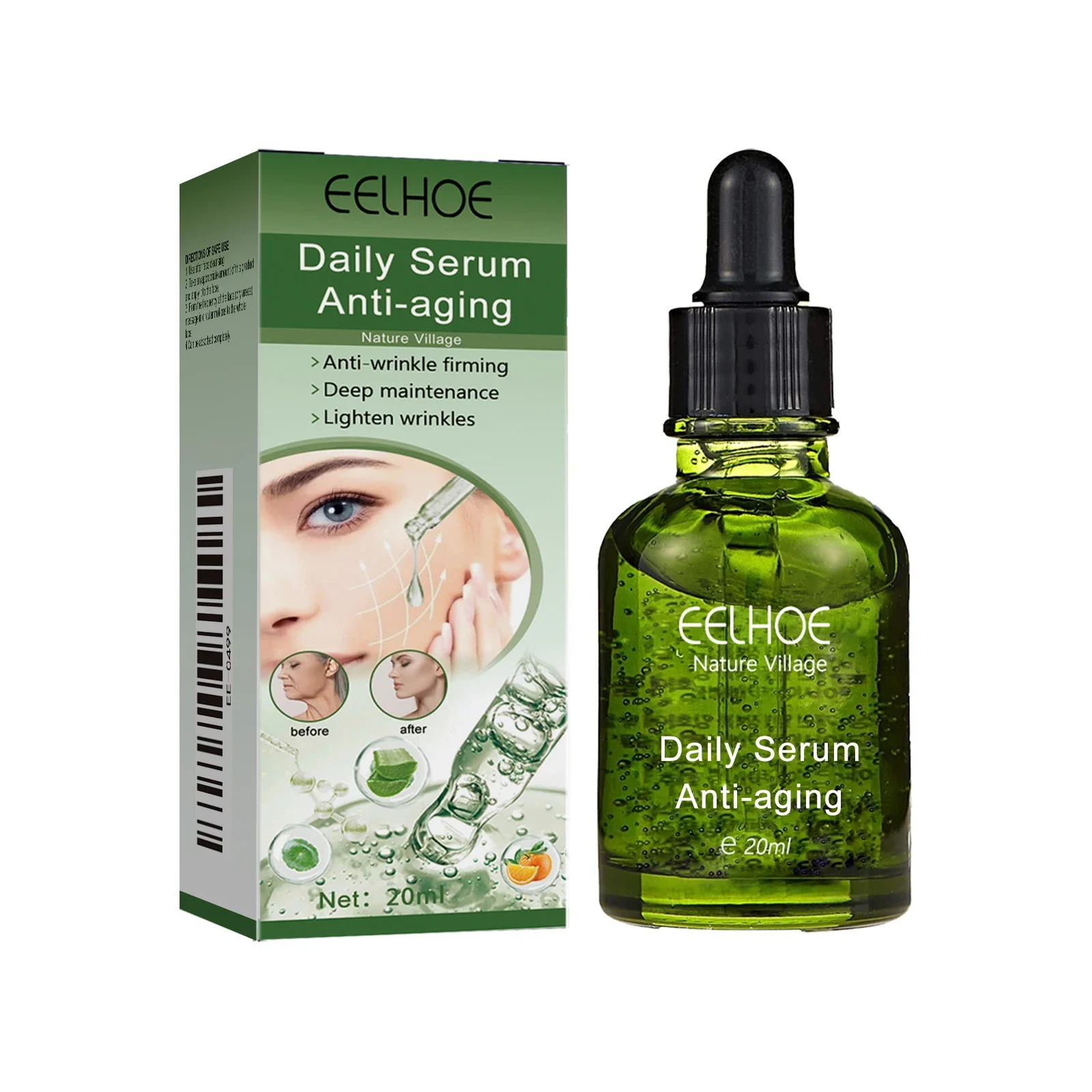 EELHOE Daily Serum, глубокая антивозрастная эссенция, лифтинг и подтяжка кожи, подходит для чувствительной кожи, энергичная, снимает тонкие линии