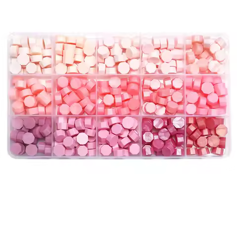 Retro Sealing Wax Beads Set 10-15 Grid Seal Wax Pellets for Wax Seal Stamp Wax Seal Beads for New Year Gift Wrapping Holiday DIY