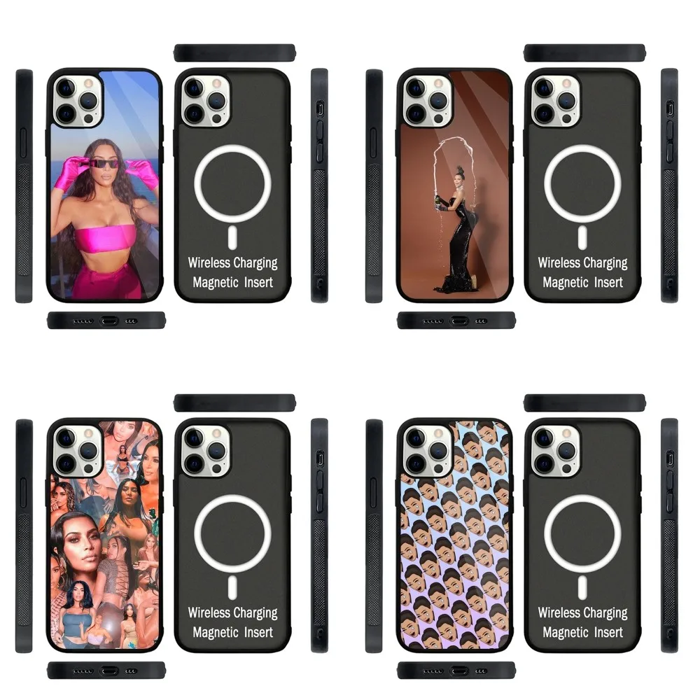 K-Kim K-KardashianS Funny Phone Case Strong Magnetic For IPhone 15,14,13,Pro,Max,Plus,11,12,Mini For Magsafe Wireless Charging