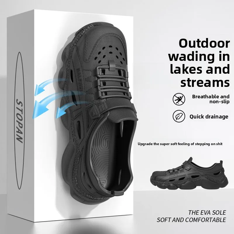 Outdoor Amphibious Water Shoes Fashion Plain Design Dry Barefoot Style Footwear For Men Beach Hiking Creek Tracing Activities