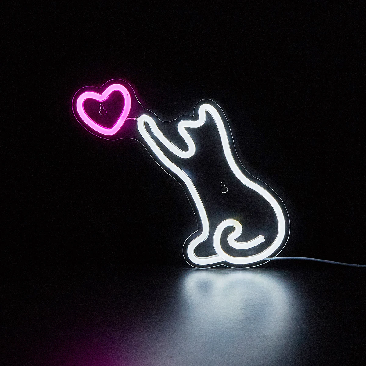 Chi-buy Cat LED Neon Sign USB Powered Neon Signs Night Light 3D Wall Art & Game Room Bedroom Living Room Decor Lamp Signs