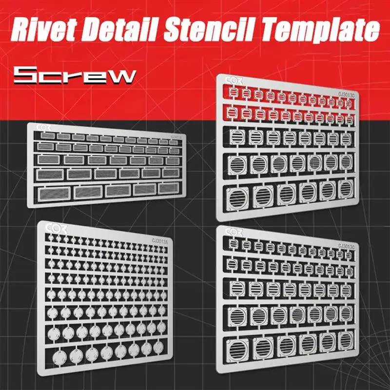 Metal Detail Up Hex Nuts Rivet Parts Set For Model Hex Nuts Photoetch Air Hole Parts Set Detail-Up Item