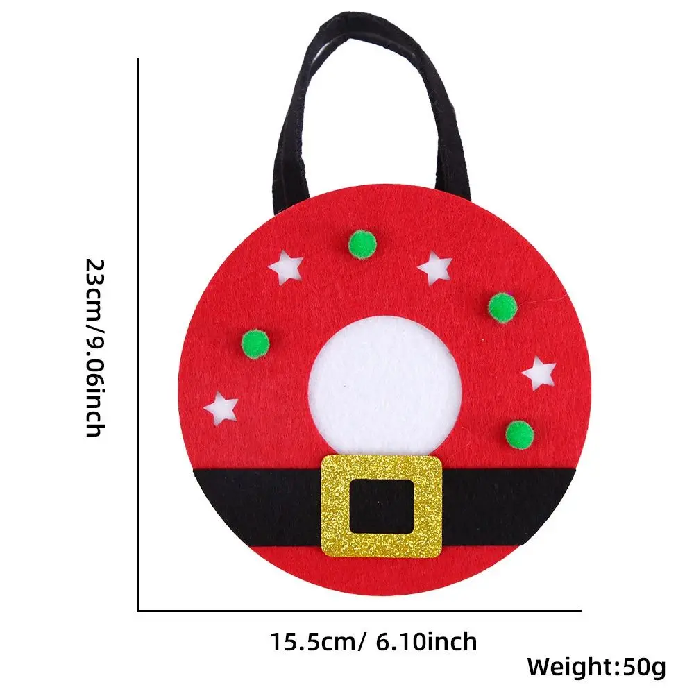 Gingerbread Man Christmas Eve Gift Bag Santa Claus Elk Snowman Handbag Cute Christmas Tree Children's Candy Bag Toddlers