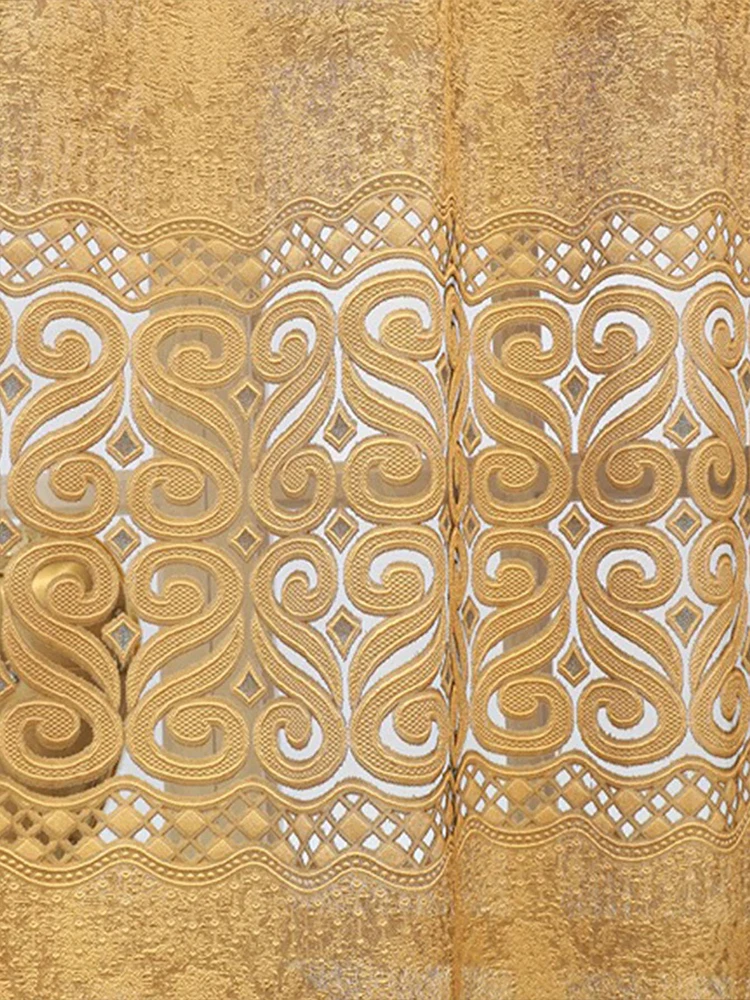 Khaki heart-shaped embossed curtains, semi blackout curtains for living room and bedroom