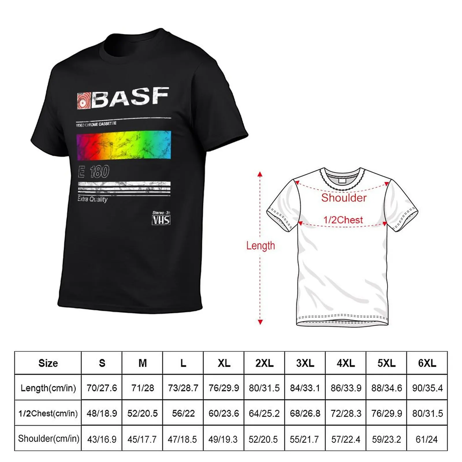 BASF Vintage VHS Cover T-Shirt quick-drying sweat mens clothes