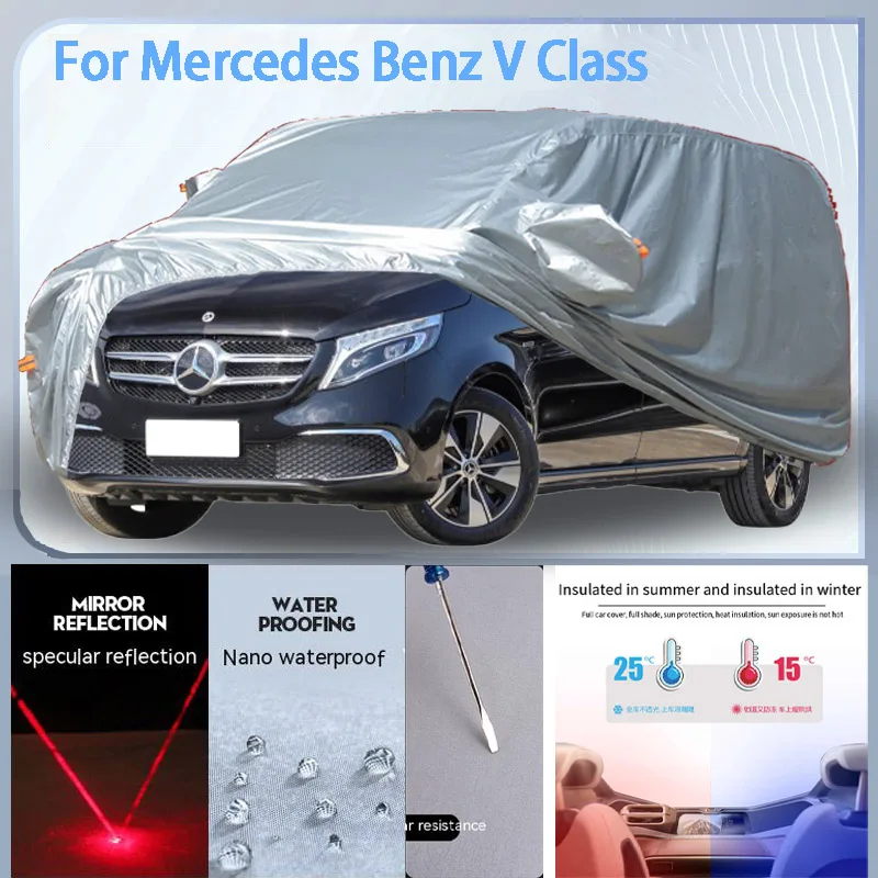 

For Mercedes Benz-V Class Car cover with UV protection and Winter Insulation roles,Rainproof,Snowproof Ati-frost properties.