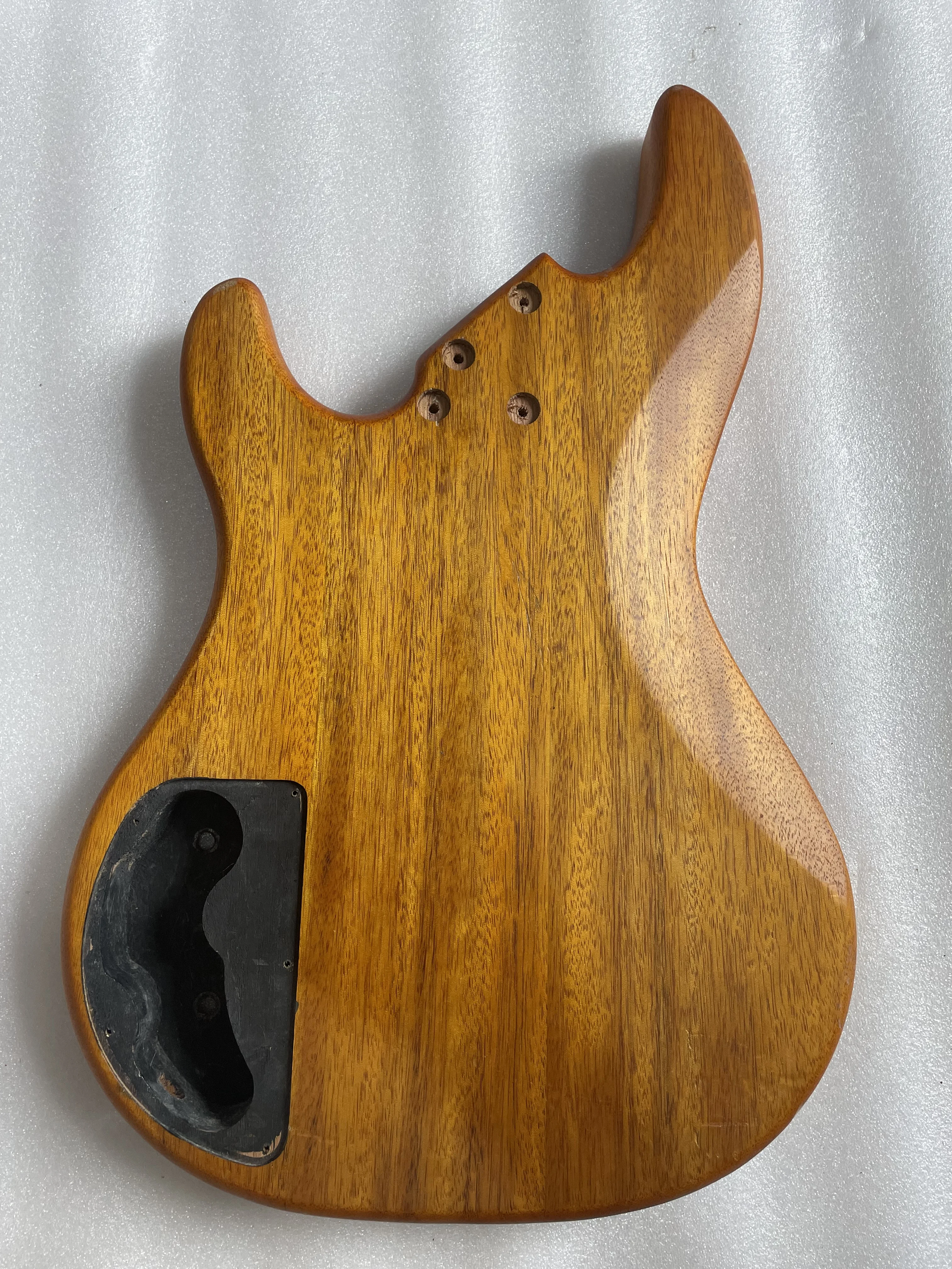 Slat Defective Electric Bass Guitar Body Finished Mahogany Hand Carved Pattern Luthier, DIY Part Replacement, Bassguitar Panel