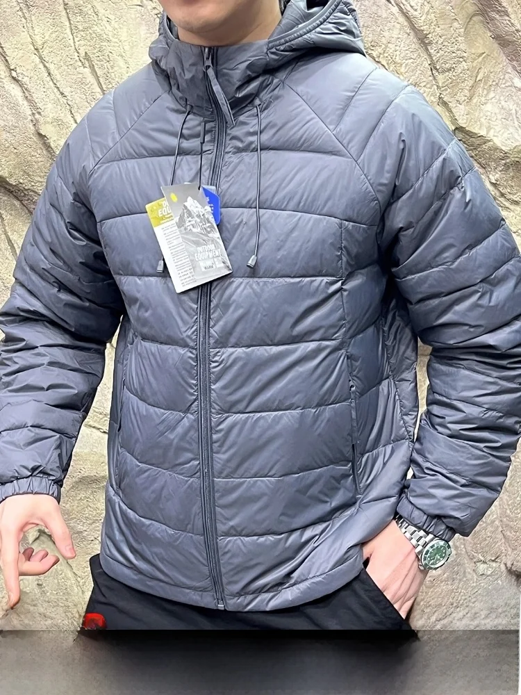 

Men's Hooded down Jaet 90 Du down Filling Warmth Outdoor Autumn Winter Regular Fit Long Sve Zipper Closure Casual Sle