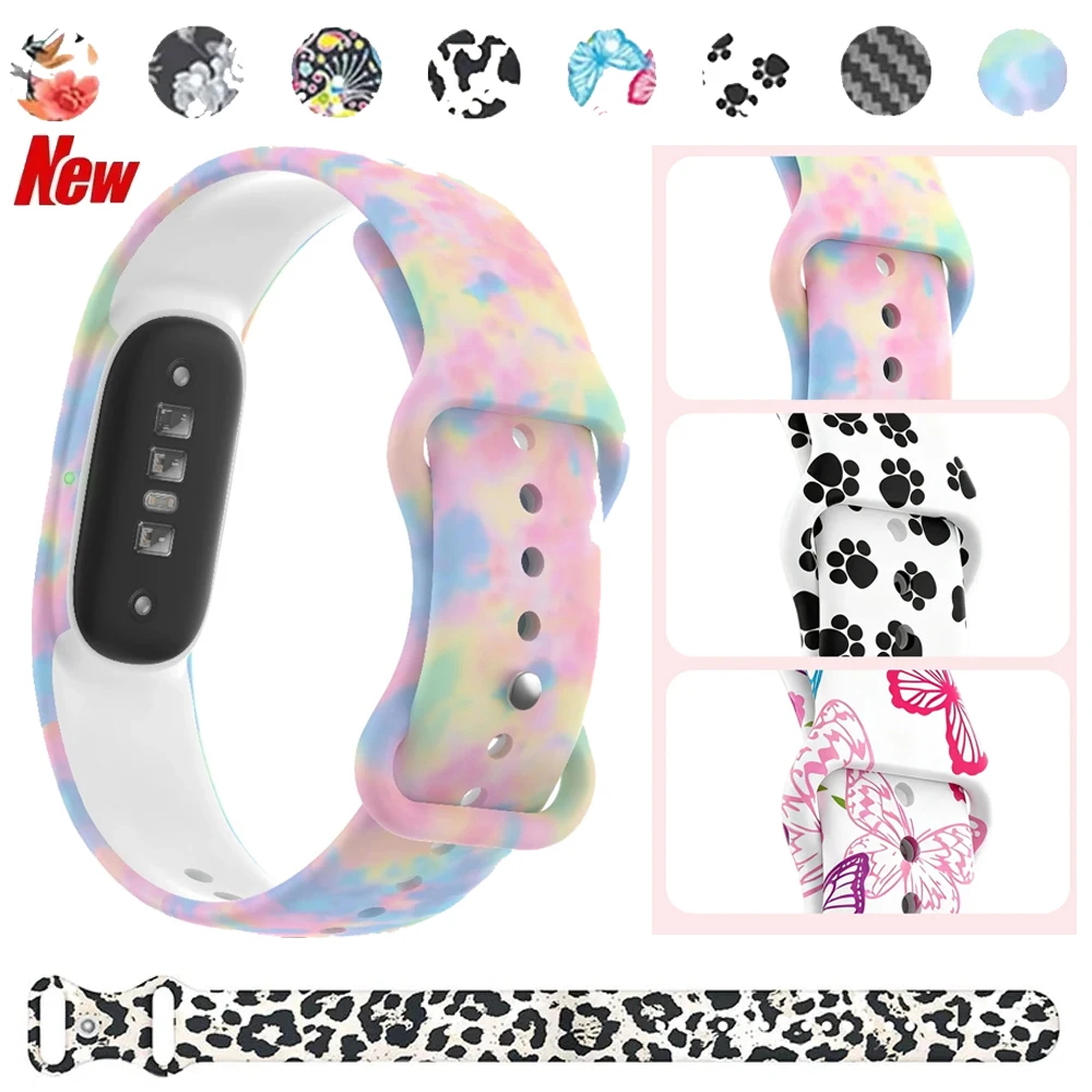 Bemaltes, bedrucktes Silikonarmband für Google Fitbit Air, Sport-Mode-Armband für Google Fitbit Air Zubehör Correa
