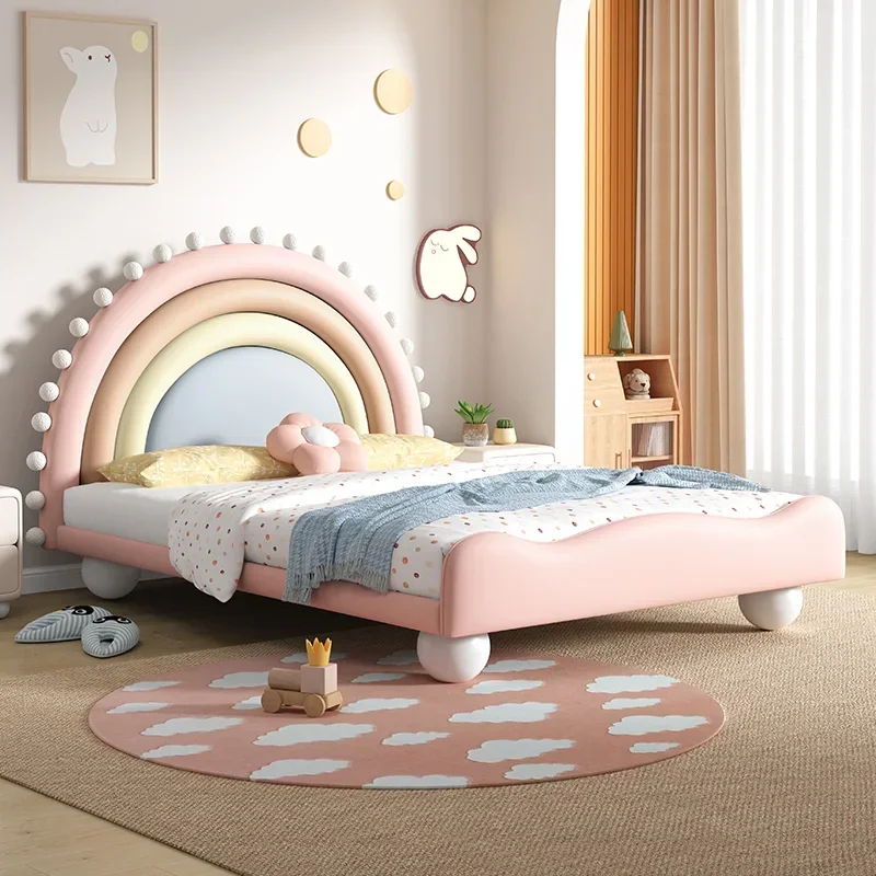 Children's bed girl fun rainbow bed princess bed