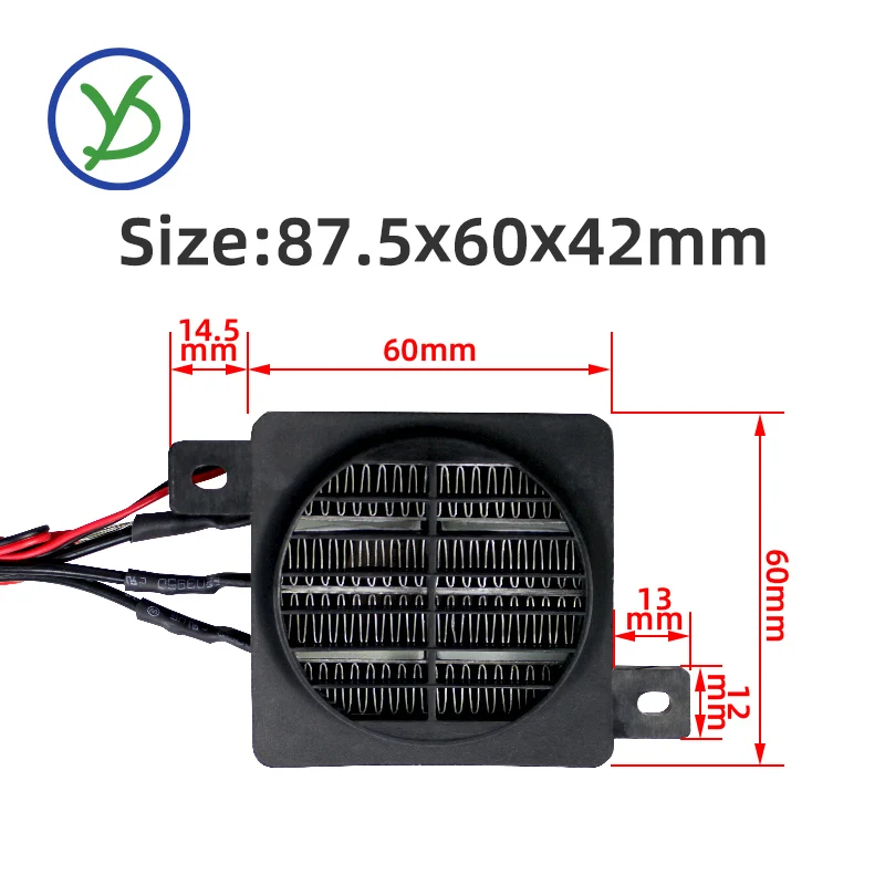 350W 220V Heater 24V DC Fan Thermostatic Electric Heater PTC Fan Heater Heating Element Egg Incubator Heater