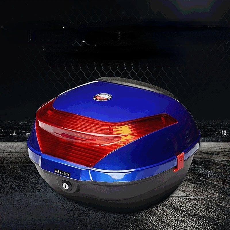 Motorcycle Trunk Waterproof Reflective Motorcycle Electric Vehicle Plastic Spray Paint Battery Car Luggage Trunk Accessories