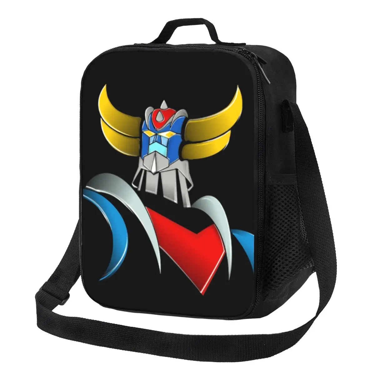 Custom Goldorak Ufo Robot Grendizer Insulated Lunch Tote Bag for Women Resuable Thermal Cooler Food Bento Box School