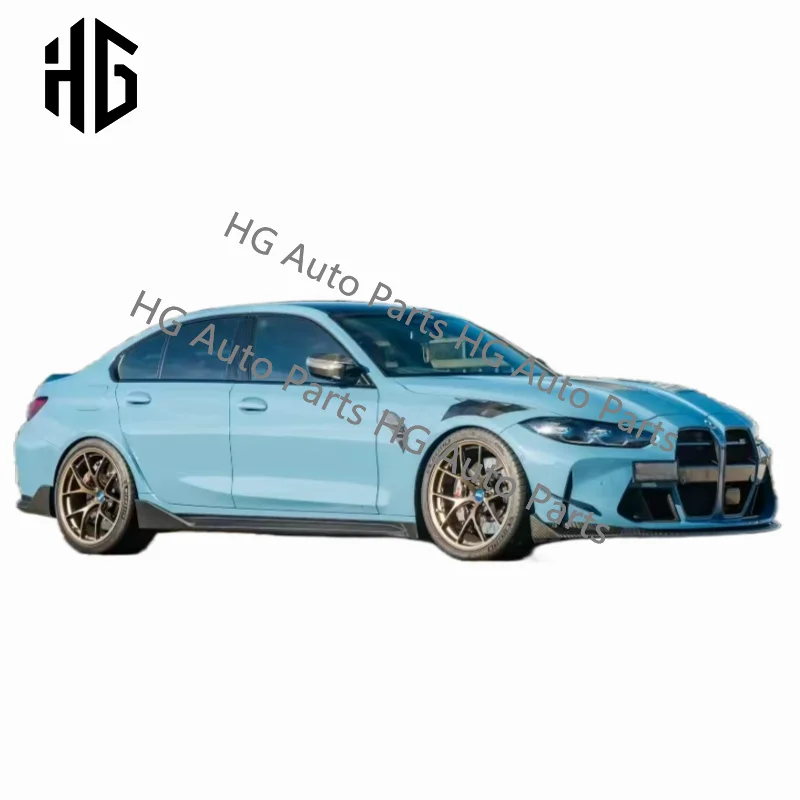 High Glossy Carbon Fiber Side Fenders Air Vent Cover For 2021 BMW M3 M4 G80 G82 Upgrade AE Style Car Fenders Auto Accessories