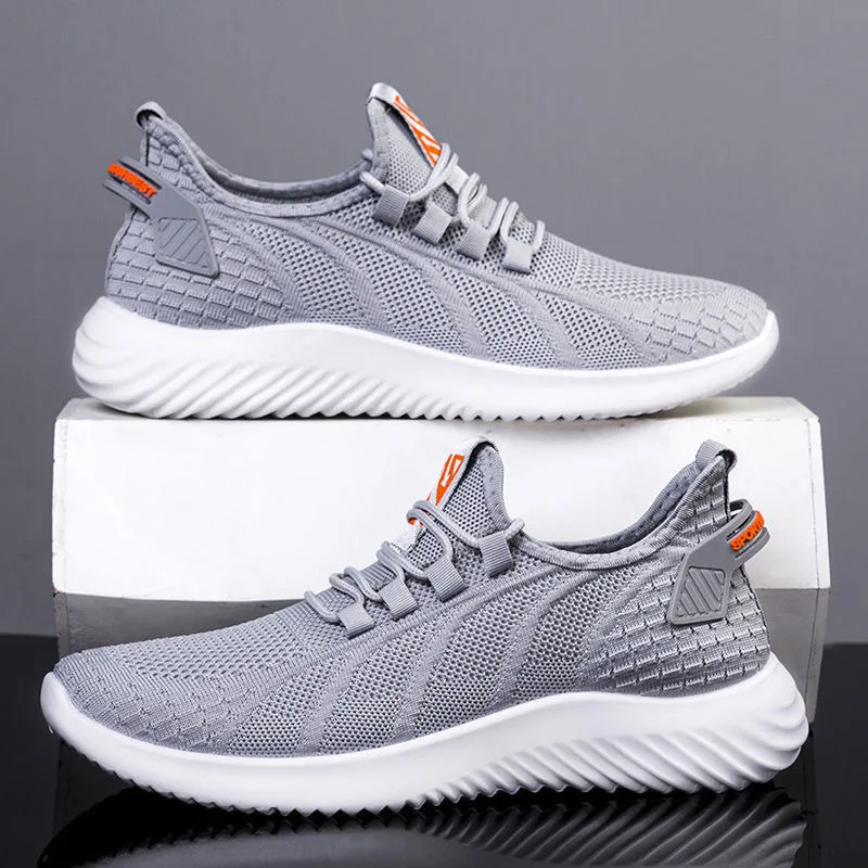 Men's Fashionable Solid Color Casual Sports Shoes New Outdoor Running Shoes Comfortable Breathable Upgraded Version
