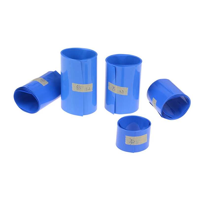 65 75 85MM 18650 Lithium Battery Heat Shrink Tube Li-ion Wrap PVC Shrinkable Film Tape Sleeves Battery Pack Heat Shrinking Film