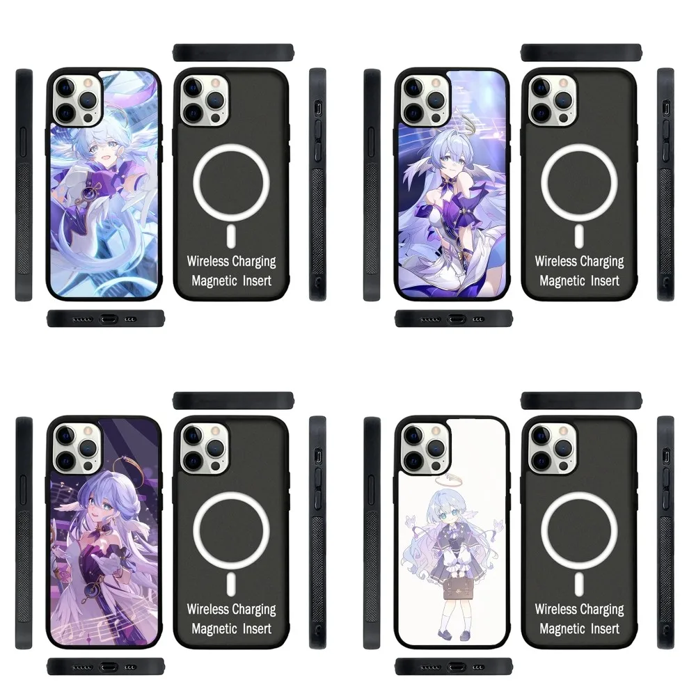 Game H-Honkai Star R-Rail Robin Phone Case Strong Magnetic For IPhone 15,14,13,Pro,Max,Plus,11,12,Mini For Magsafe Wireless