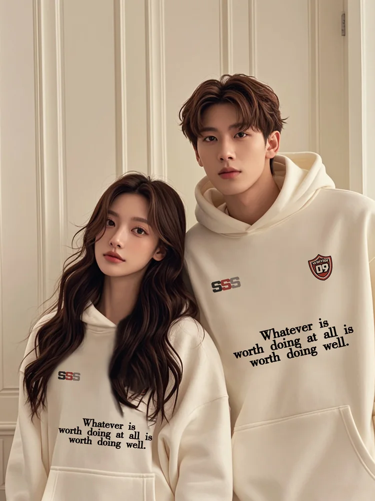 

Retro Trend Couple Hooded Sweatshirts 2024 New Spring and Autumn Loose American Hoodies