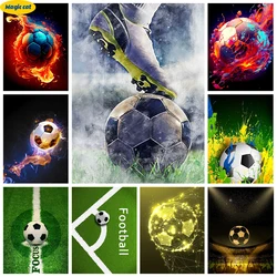 Ball Games 5D Diamond Painting Football Color Hand Diamond Embroidery Rhinestones Cross Stitch Mosaic Picture Home Decor Gifts