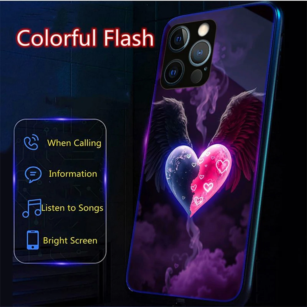 

Чехол для телефона Pretty Purple Starry Sky со светодиодной подсветкой и блестящей задней крышкой для Samsung S25 S24 S23 S22 S21 S20 FE Note 10 20 Plus Ultra