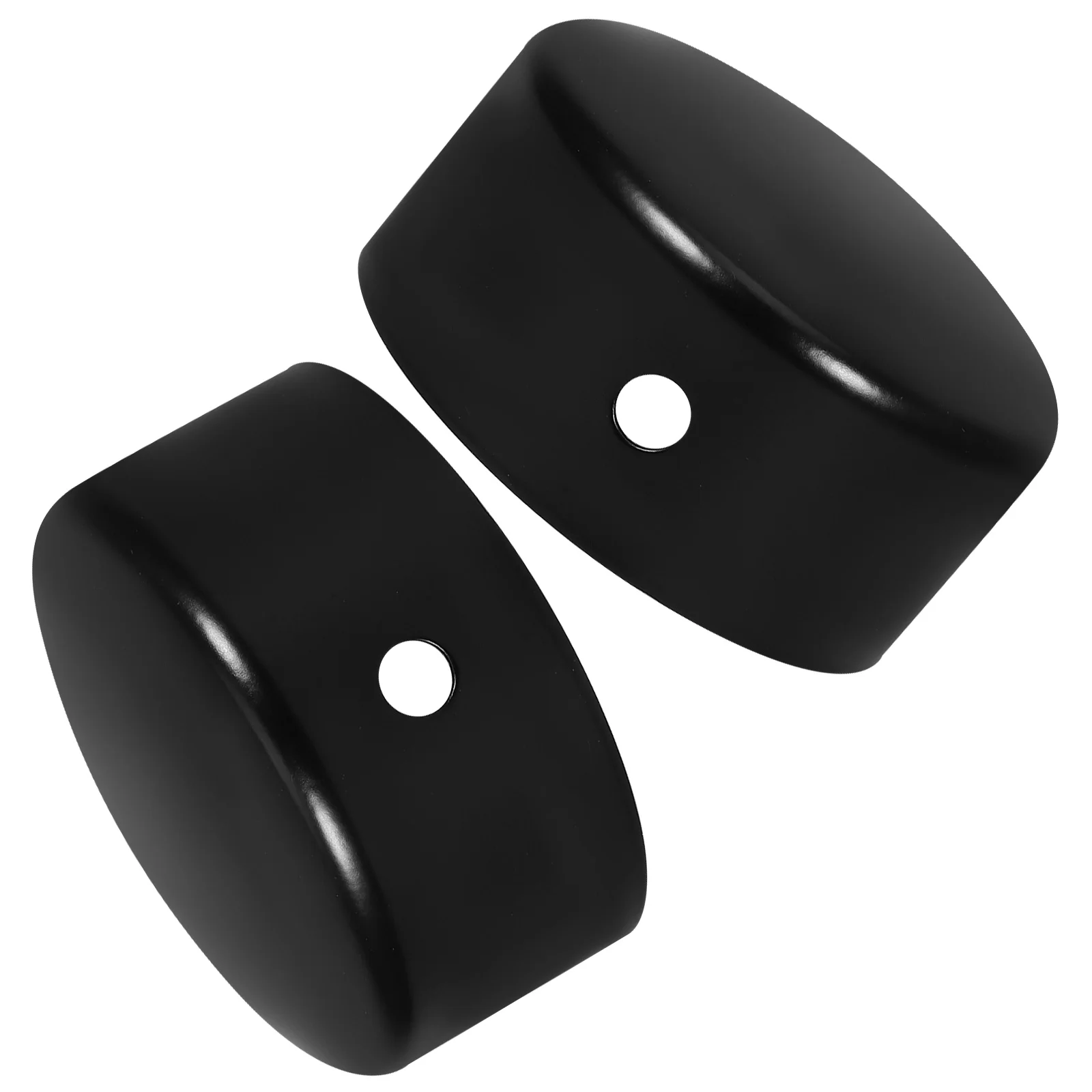 2 Pcs Handrail End Caps Stainless Steel Round Flat Accessories Easy Installation Construction Tools