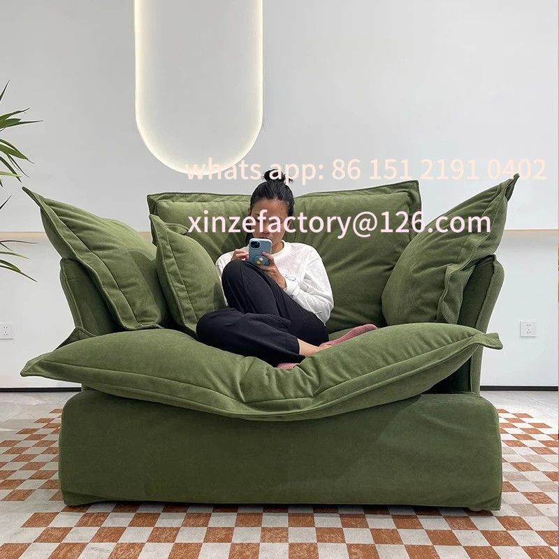 

Customizable removable and washable fabric sofa cat scratching cloth straight row cloud sofa