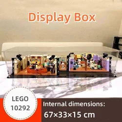Acrylic Display Case for Lego 10292 / 42141 Friends Apartments,McLaren F1 Race Car, Dustproof Clear Storage Box