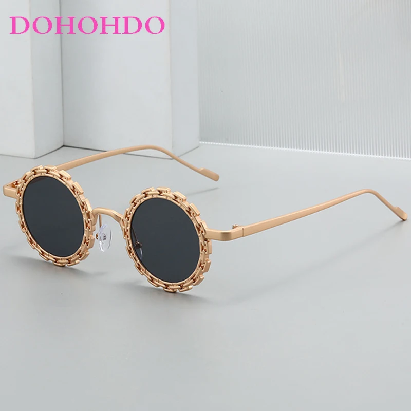 

Personality Metal Flower Mens Sunglasses Brand Designer Glasses For Ladies Party Street Photography Shades UV400 Lentes Mujer
