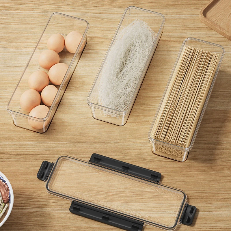 Transparent Noodles Storage Box Sealed Moisture-proof Kitchen Sealed Storage Tank Large Capacity Multifunction Food Container