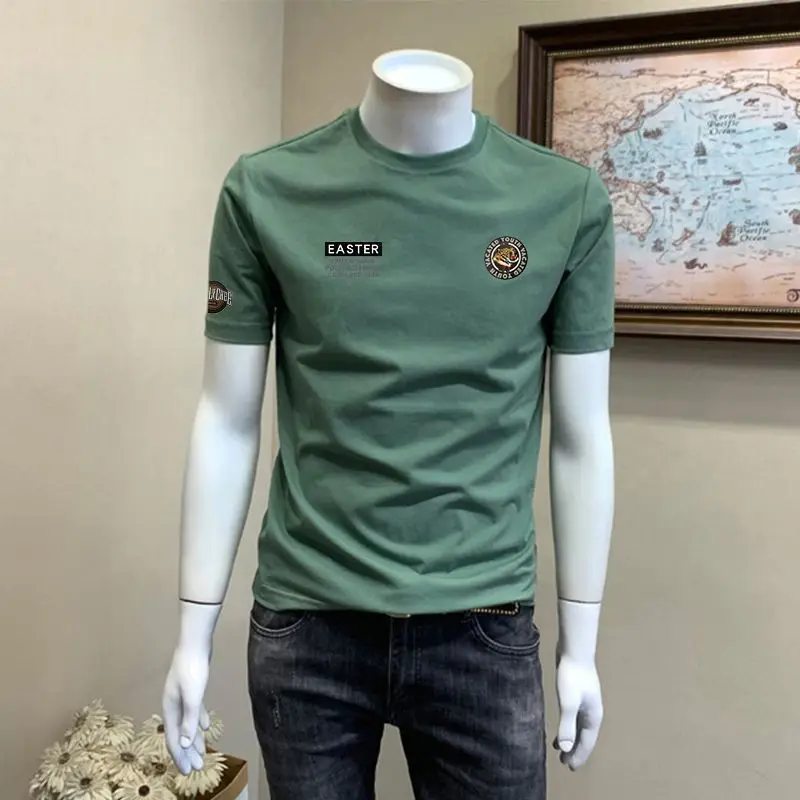 

Fashion New Luxury Designer Casual Summer Letter Print Mens Designer Clothes Men's Cotton T-Shirt O-Neck Short Sleeve Tee Tops