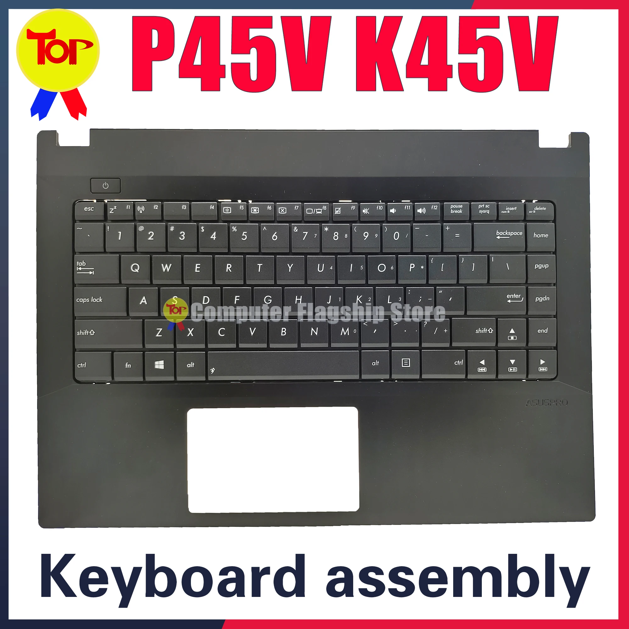 

KEFU K45VD For ASUS Laptop Keyboard K45V A45V A85V K45VM P45VJ P45VA K45A A45A P45A Original Keyboard Palmrest C Shell Assembly