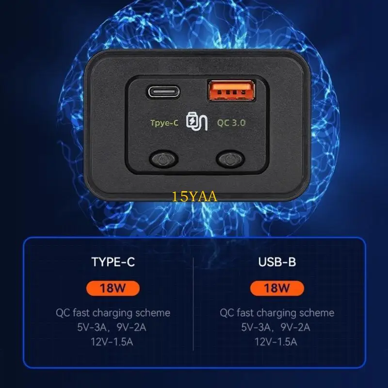 15ya usb type c car مع Quick & pd QC3.0 USB Fast Charging