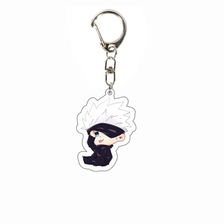 Two Sides Acrylic Keychain Anime Jujutsu Kaisen Theme Gojo Satoru Yuji Itadori Kugisaki Nobara Figure Pendant Keyring Jewelry