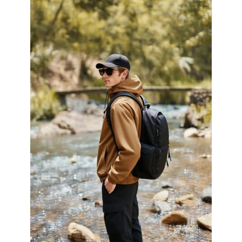 

Men's Casual Outdoor Jackets Hooded Jacket Spring and Autumn Breathable Windproof Waterproof Loose Casual Zipper Coat